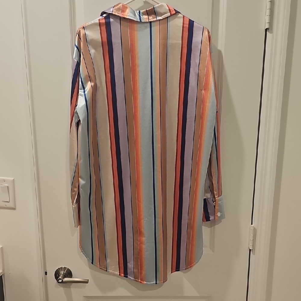 Colorful Striped Button-Up Shirt - Picture 6 of 6